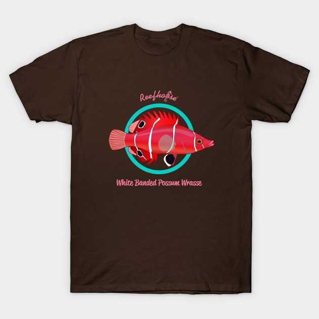 White Banded Possum Wrasse T-Shirt by Reefhorse